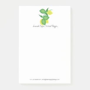 Notas Post-it® Limoncillo minimalista de lima y limón