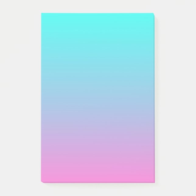 Notas Post-it® linda muchacha oscura sirena rosa Fuchsia turquesa (Anverso)