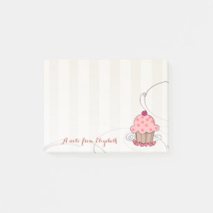 Notas Post-it® Lindo Adorable Elegante Femenino , Cupcake