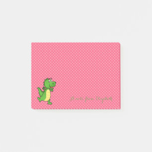 Notas Post-it® Lindo Adorable Elegante ,Lunares,Cocodrilo Feliz