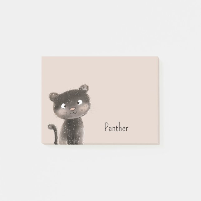 Notas Post-it® Lindo Animal Pantera Dulce (Anverso)
