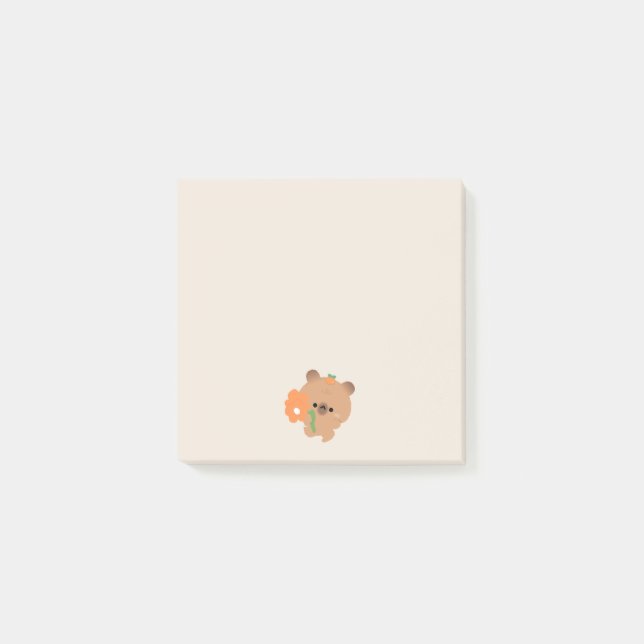 Notas Post-it® Lindo carpincho romántico (Anverso)