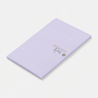 Notas Post-it® Lindo Cuaderno Personalizado Simple Moderno Lavand