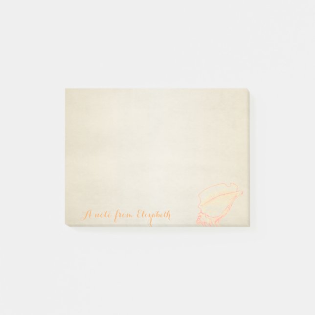 Notas Post-it® Lindo Encantador  Elegante,Concha (Anverso)
