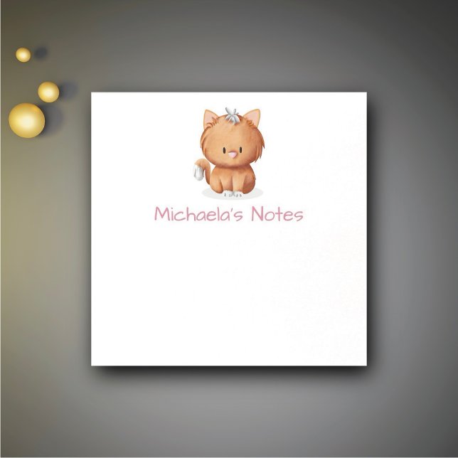 Notas Post-it® Lindo Gato Naranja Simple (Subido por el creador)