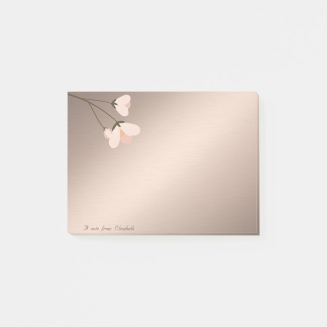 Notas Post-it® Lindo Hermoso  Elegante Flor con Estilo (Anverso)