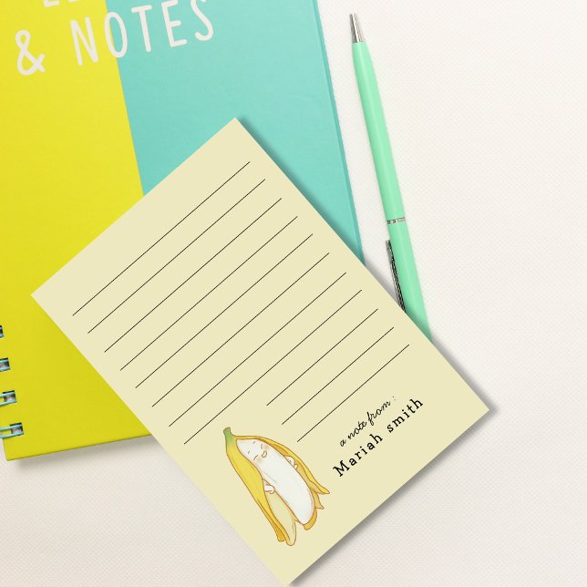 Notas Post-it® lindo kawaii sonriendo personalizado bananero (Subido por el creador)