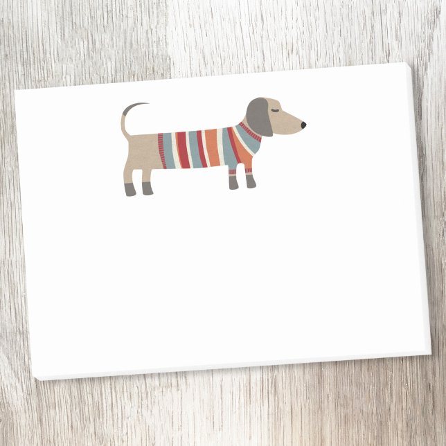 Notas Post-it® Lindo perro salchicha Dachshund (Fun Dachshund Wiener Sausage Dog post it sticky notes)