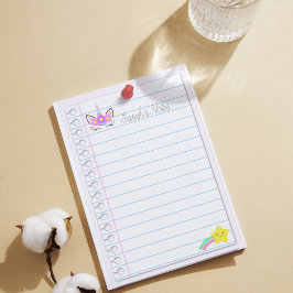 Notas Post-it® Lindo unicornio rosa y estrella fugaz de arcoíris 