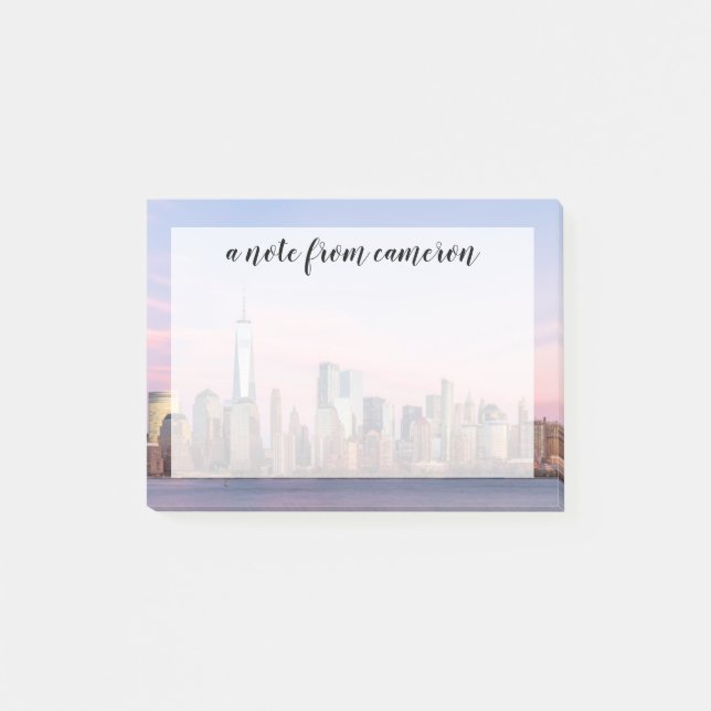 Notas Post-it® Línea aérea de la noche en Nueva York (Anverso)