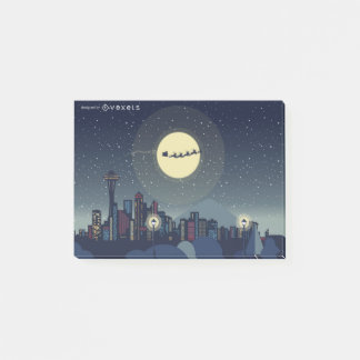 Notas Post-it® Línea aérea de navidades Seattle