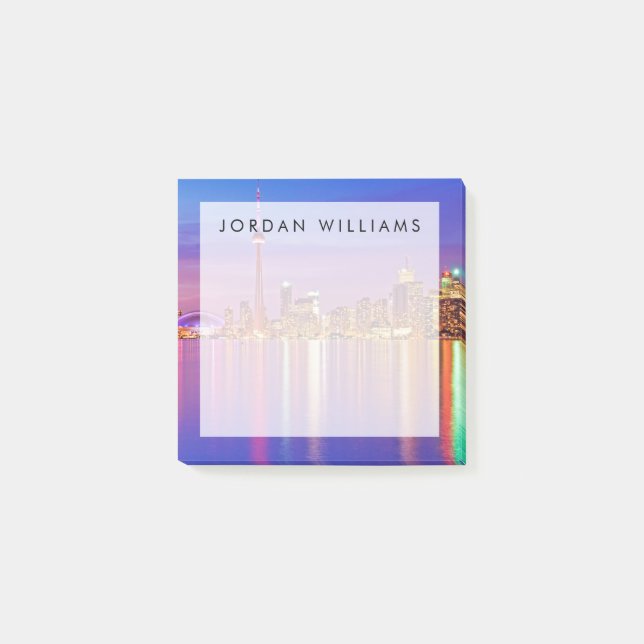 Notas Post-it® Línea aérea de Toronto al atardecer (Anverso)