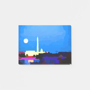 Notas Post-it® Línea aérea de Washington DC Luna llena