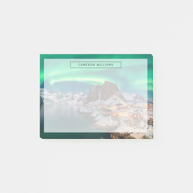 Notas Post-it® Línea costera | Islas Lofoten, Hamnoy, Noruega (Anverso)