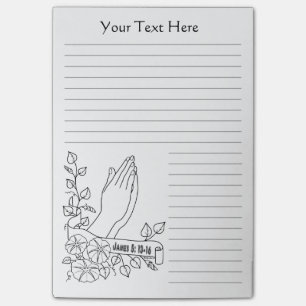 Notas Post-it® línea de rogación arte de mano personalizable po