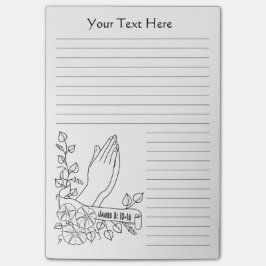 Notas Post-it® línea de rogación arte de mano personalizable por