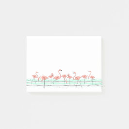 Notas Post-it® Línea del Océano Flamingo