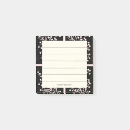 Notas Post-it® Línea Jardín de Medianoche Rosa Suave