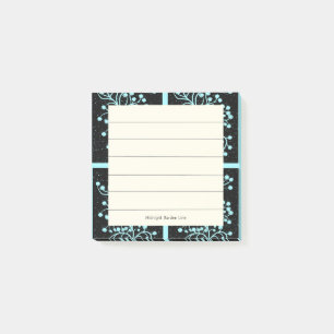 Notas Post-it® Línea Jardín de Medianoche Turquesa Niebla