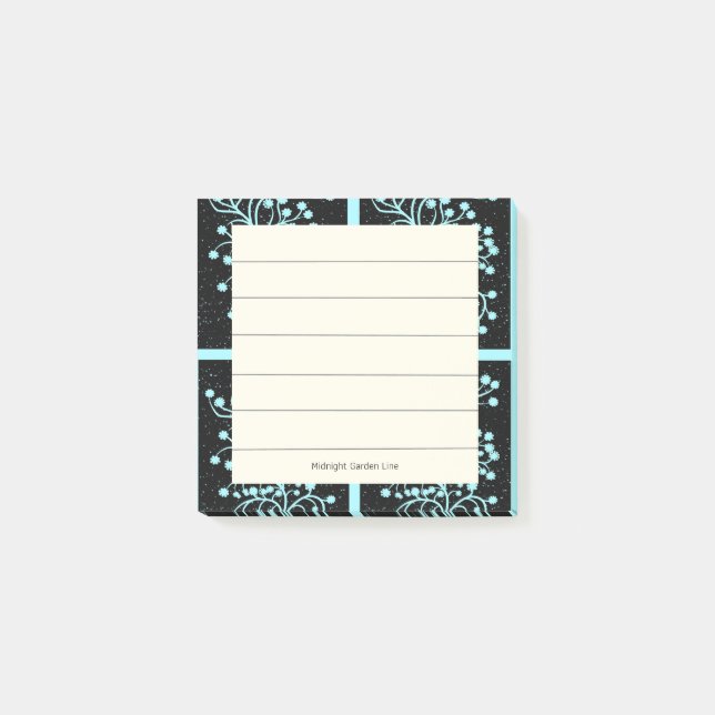 Notas Post-it® Línea Jardín de Medianoche Turquesa Niebla (Anverso)