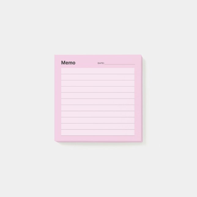 Notas Post-it® Línea Memo Simple Mínima (Anverso)