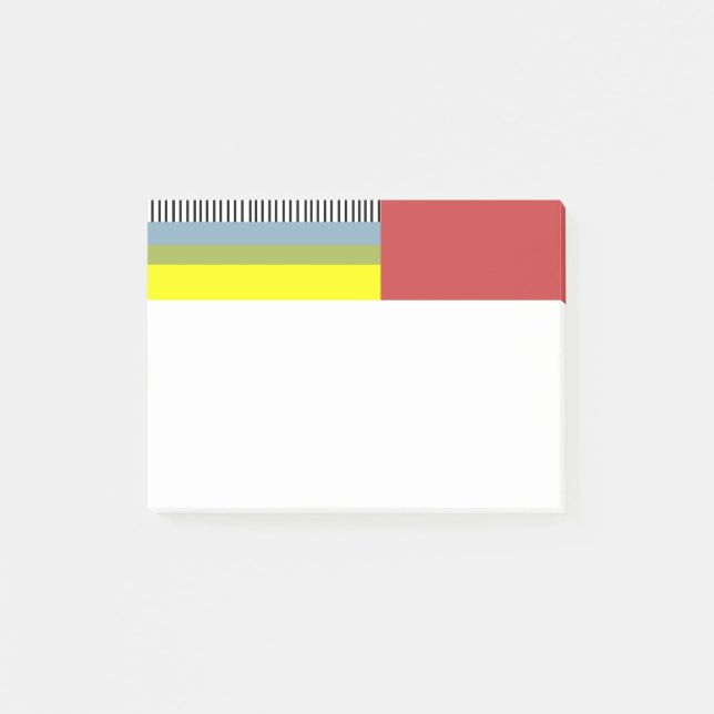 Notas Post-it® Líneas abstractas y Rectángulos (Anverso)