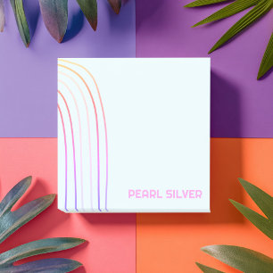 Notas Post-it® Líneas curvas hechas a mano Monograma personalizad