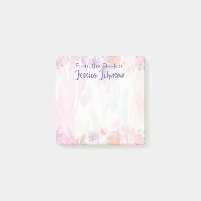 Notas Post-it® Líneas florales bonitas (Anverso)