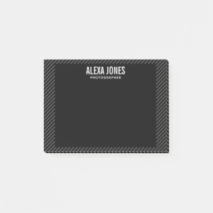 Notas Post-it® Líneas modernas negras
