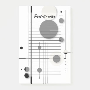 Notas Post-it® Líneas sinfónicas del círculo geométrico minimalis