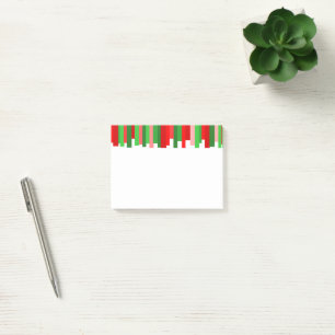 Notas Post-it® Líneas vagabundas - Rojo y Verde