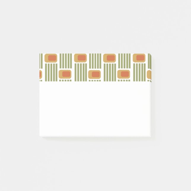 Notas Post-it® Líneas verdes y cajas (Anverso)