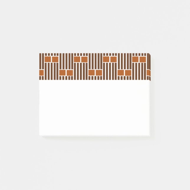 Notas Post-it® Líneas y cajas marrones (Anverso)