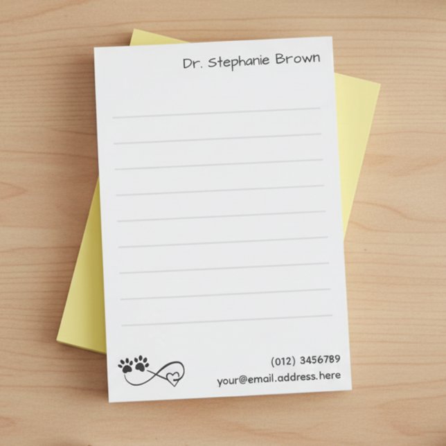 Notas Post-it® Lined Large 4"x6" Notes for Veterinarians (Professional, practical, and full of heart. Post-it Notes perfect for anyone who loves pets! 🐾❤️)