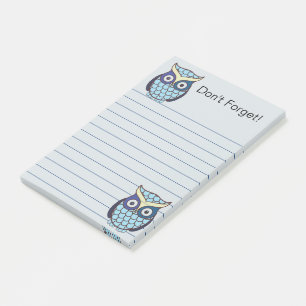 Notas Post-it® Linto de Búho Azul