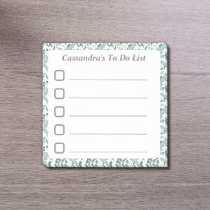 Notas Post-it® Lista de aristas azules verdes pegajosas