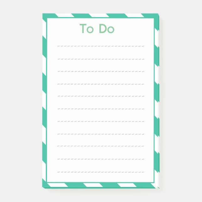 Notas Post-it® Lista De Bandas Verdes De Tumbonas (Anverso)