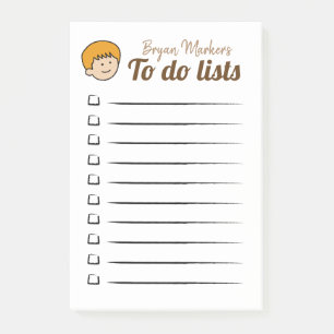 Notas Post-it® Lista de chicos rubios