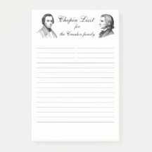 Lista de compras de Chopin Liszt personalizada