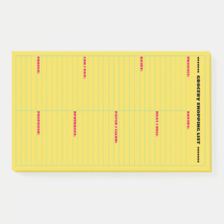 Notas Post-it® Lista de compras de comestibles personalizadas gra