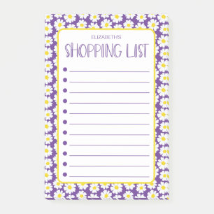 Notas Post-it® Lista de Compras de Daisies Modernas