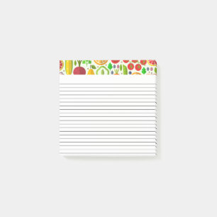 Notas Post-it® Lista de compras de verduras y verduras divertidas