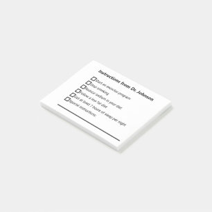 Notas Post-it® Lista de comprobación de cambios de estilo de vida