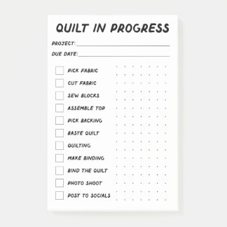 Notas Post-it® Lista de comprobación de desbordamiento en curso