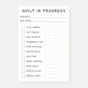 Notas Post-it® Lista de comprobación de desbordamiento en curso