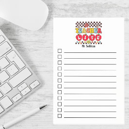 Notas Post-it® Lista de comprobación de la vida de los profesores