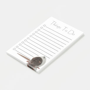 Notas Post-it® Lista de comprobación de rata de Mascota