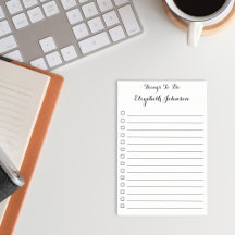 Lista de comprobación personalizada elegante en lí