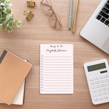 Lista de comprobación personalizada y elegante par