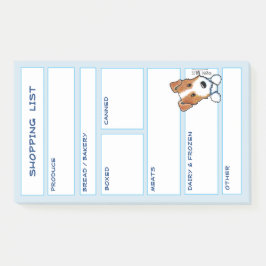 Notas Post-it® Lista de engorde de perro de JRT